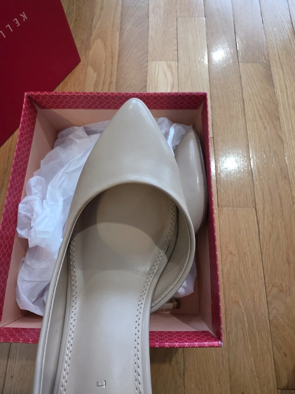 KELLY & KATIE Nude Pointed Toe Pumps